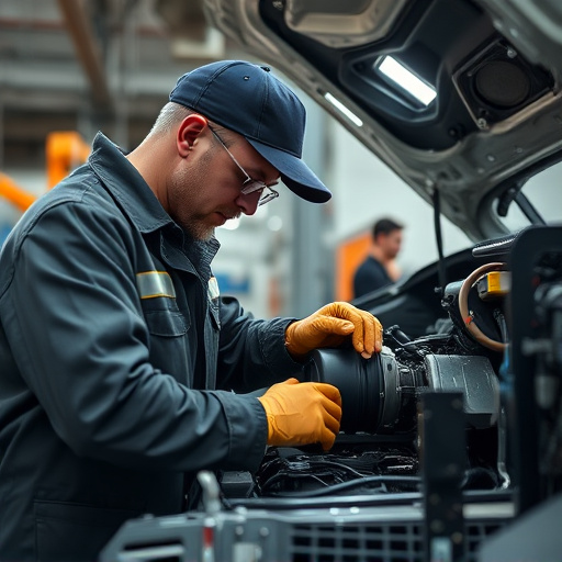 auto technician working