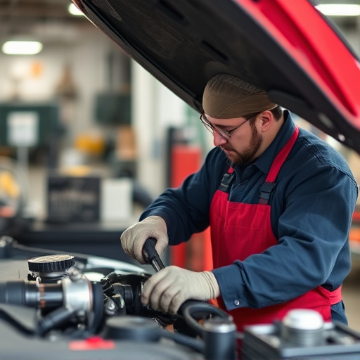 auto technician working