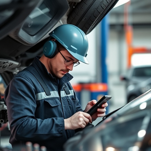 auto technician working