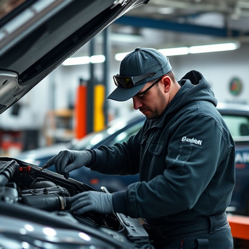 auto technician working