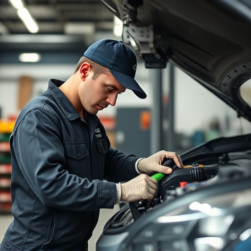 auto technician working