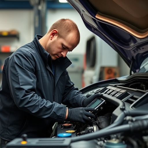 auto technician working