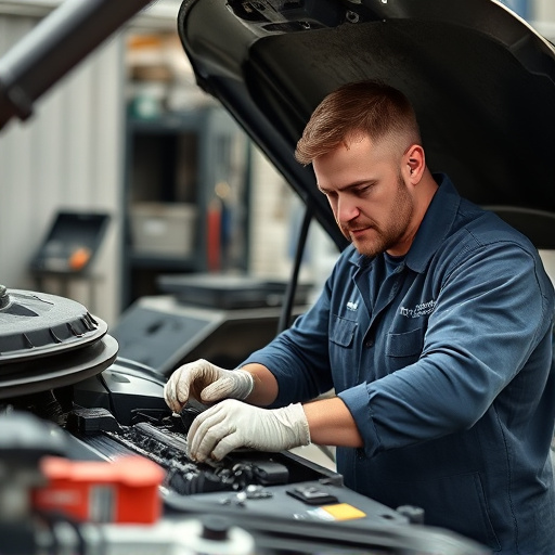auto technician working