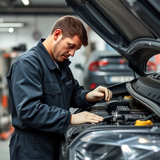 auto technician working