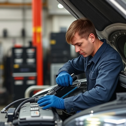 auto technician working