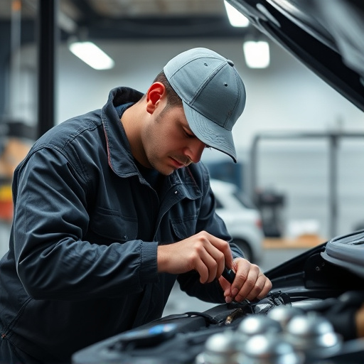 auto technician working