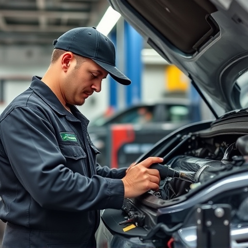 auto technician working