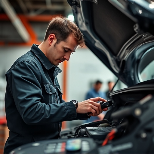 auto technician working