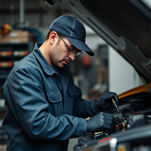 auto technician working