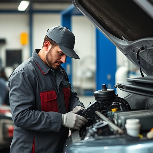 auto technician working