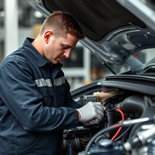 auto technician working