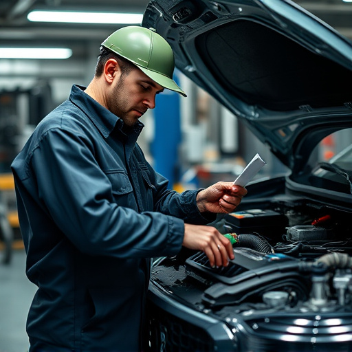 auto technician working