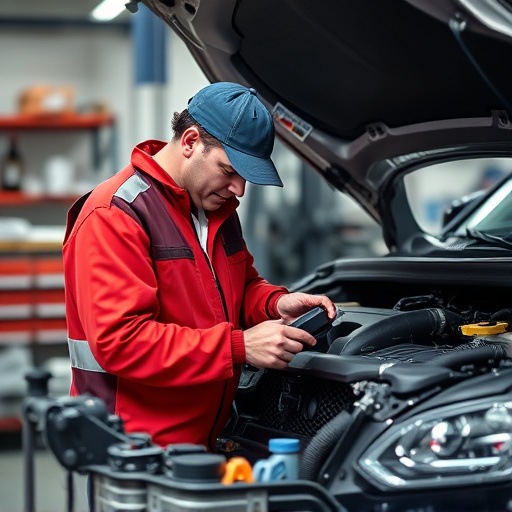 auto technician working