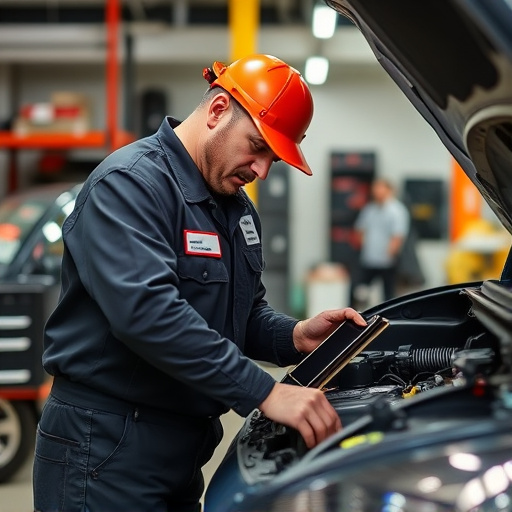 auto technician working