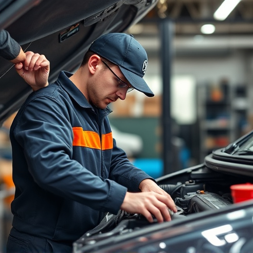auto technician working