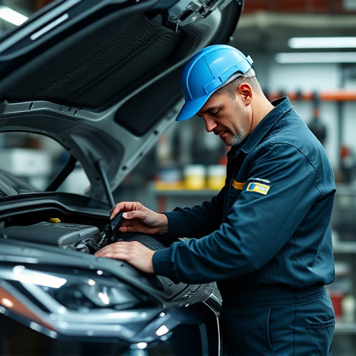 auto technician working