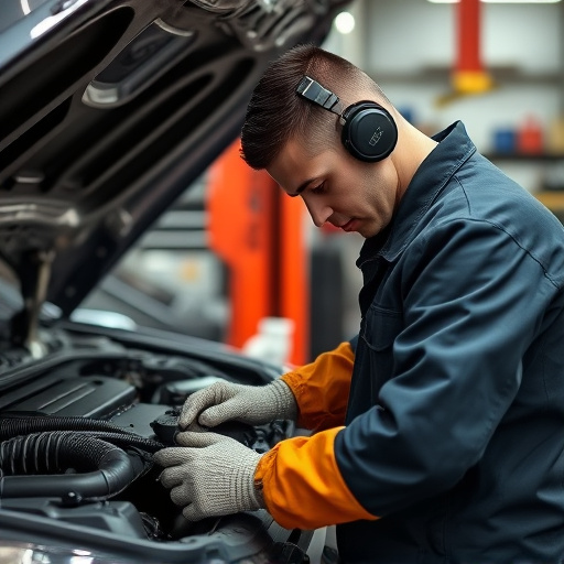 auto technician working