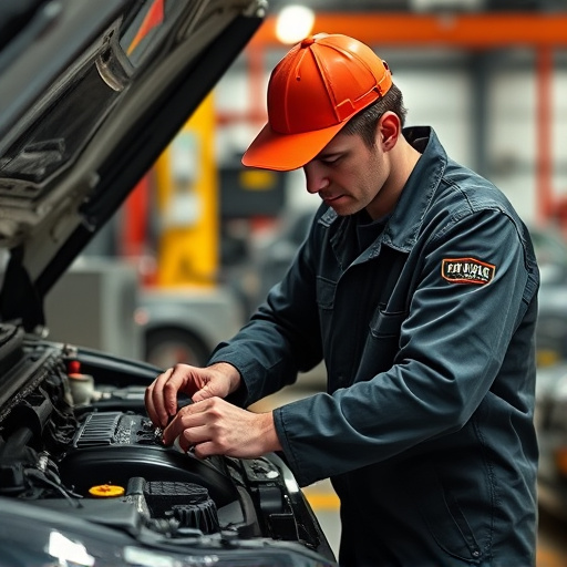 auto technician working