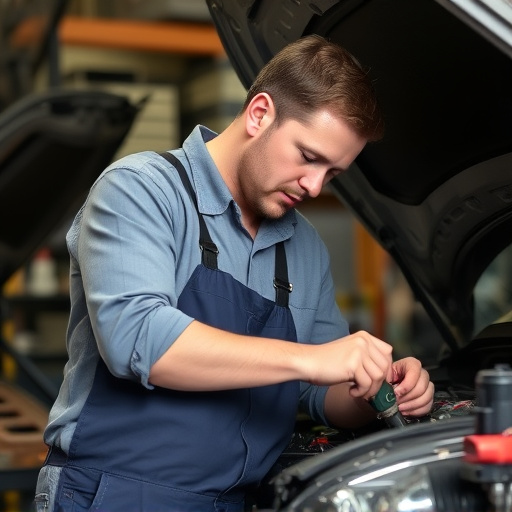auto technician working