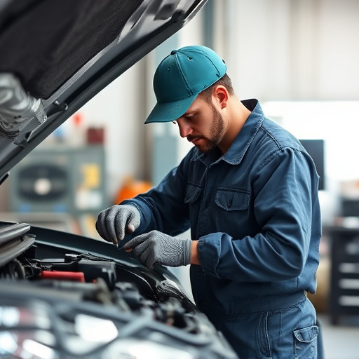 auto technician working