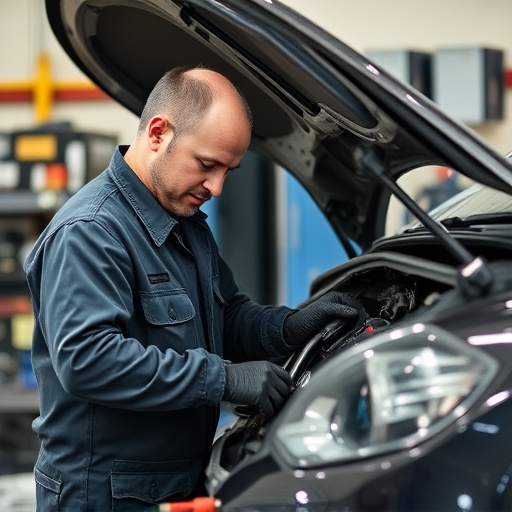 auto technician working
