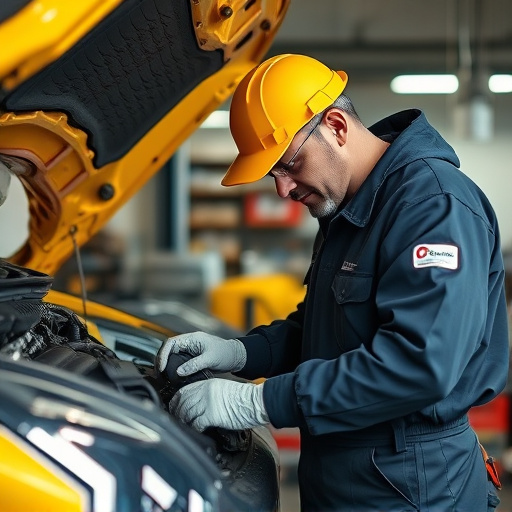 auto technician working