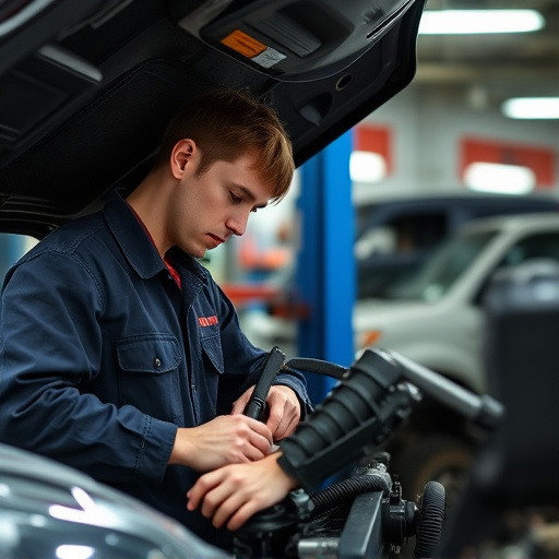 auto technician working