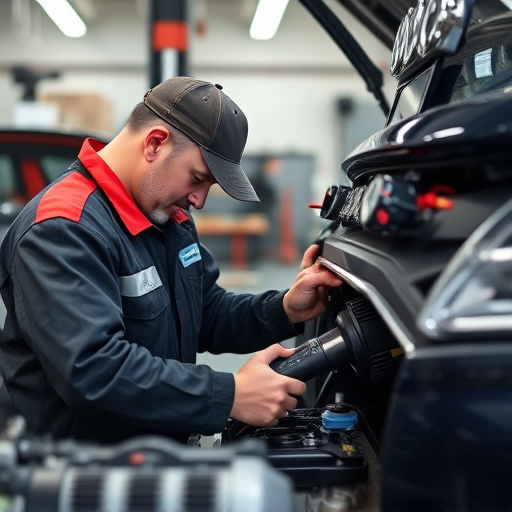auto technician working