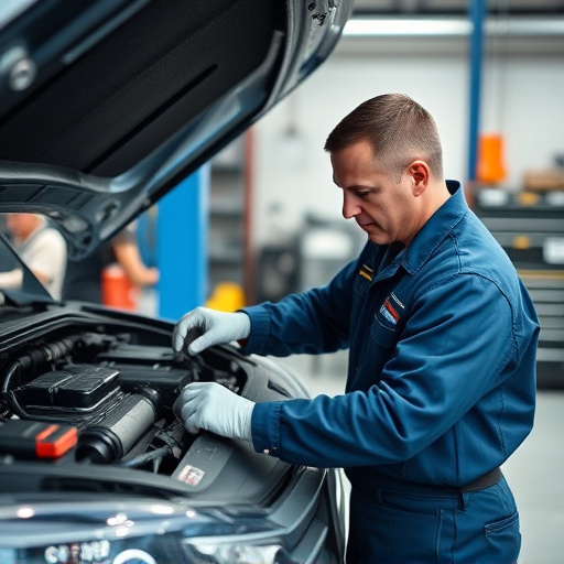 auto technician working
