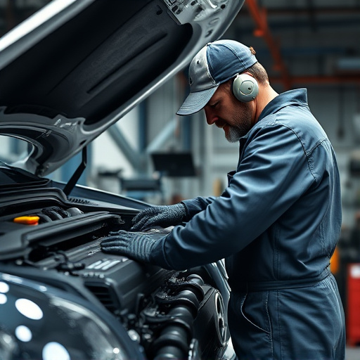 auto technician working
