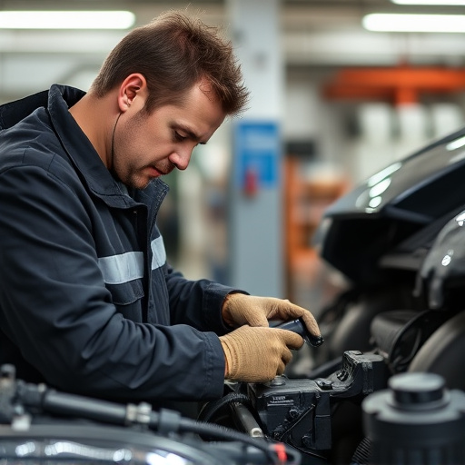 auto technician working