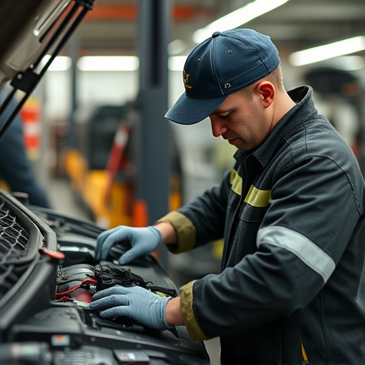 auto technician working