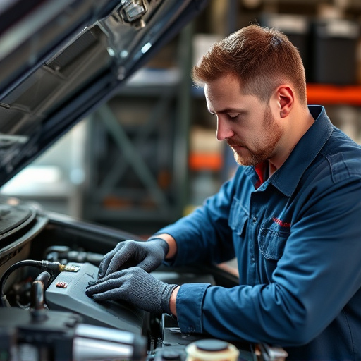 auto technician working