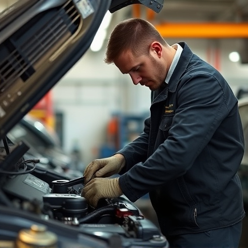 auto technician working