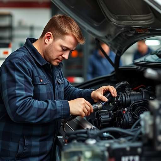 auto technician working