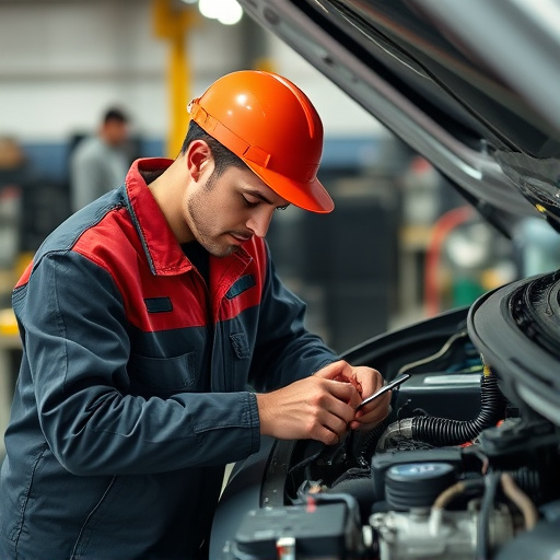 auto technician working