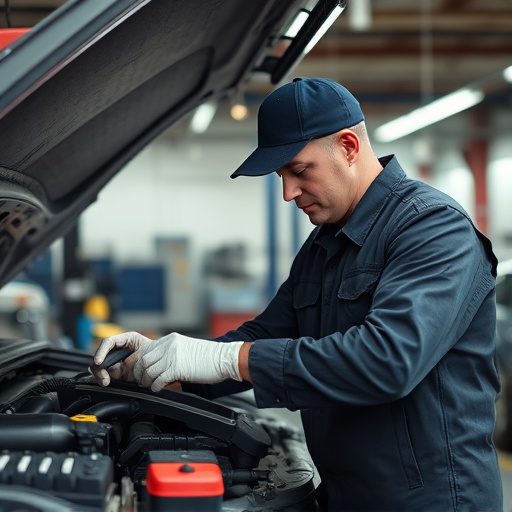 auto technician working