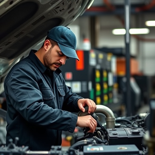 auto technician working