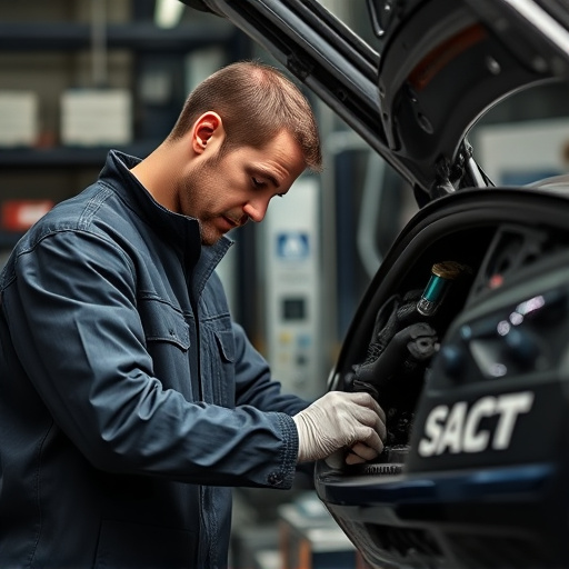 auto technician working