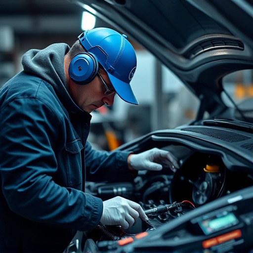 auto technician working