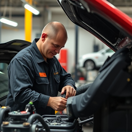 auto technician working