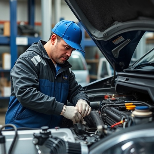 auto technician working