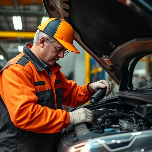 auto technician working