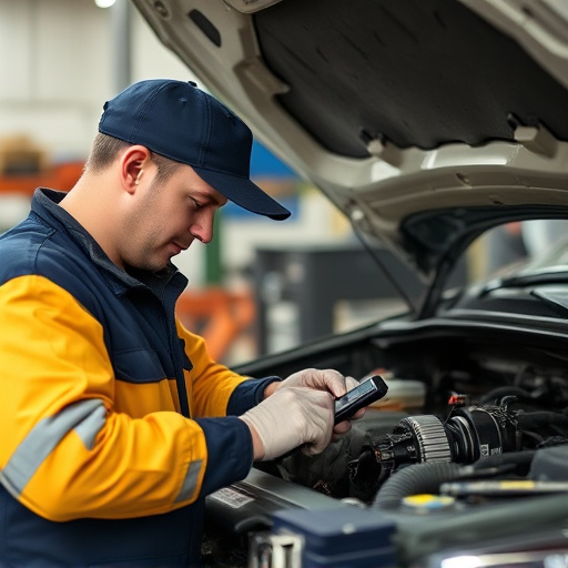 auto technician working