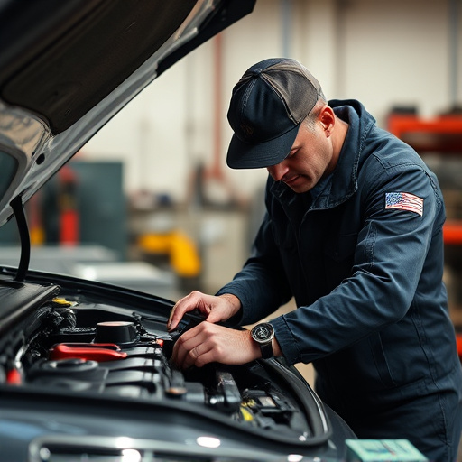 auto technician working
