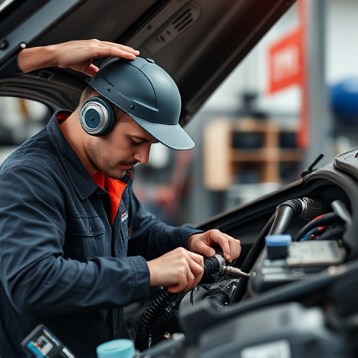 auto technician working