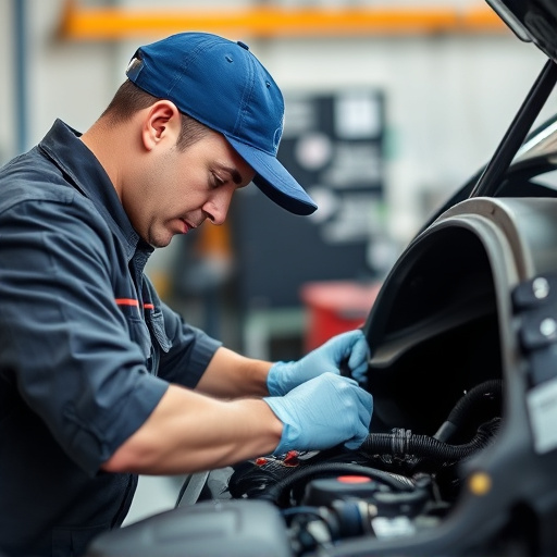 auto technician working