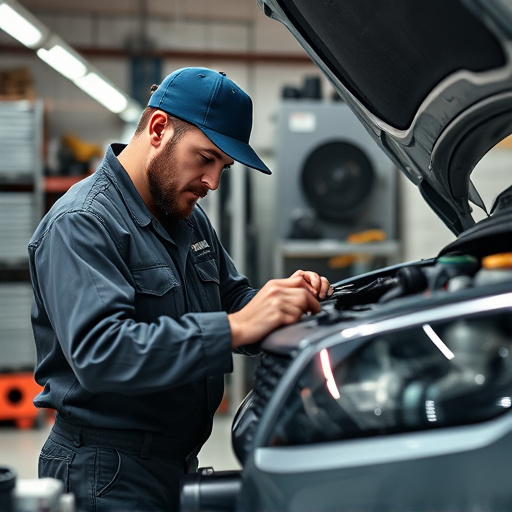 auto technician working