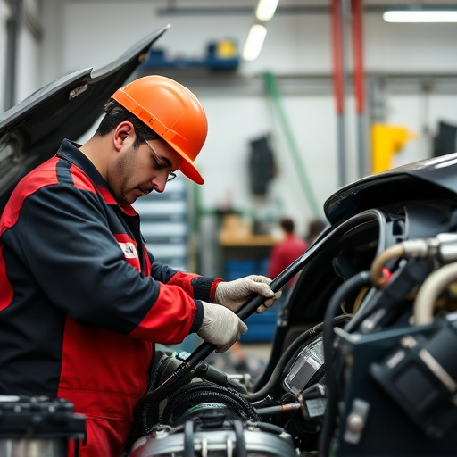 auto technician working