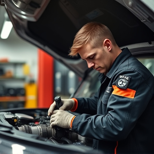 auto technician working